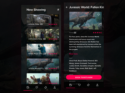 Movie Booking App app booking entertainment illustrator movie movies sketch ui ux