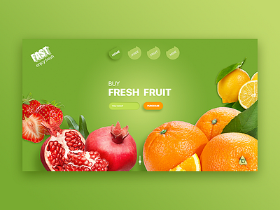 Fruit！ buy enjoy fast fresh fruit green orange red