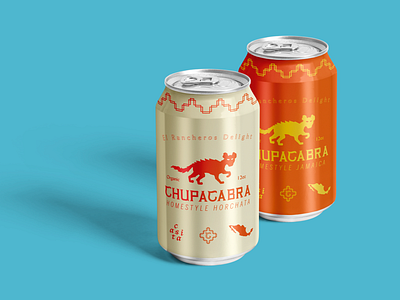 Chupacabra Can Design cane chupacabra custom lettering logo logo design packaging soda can