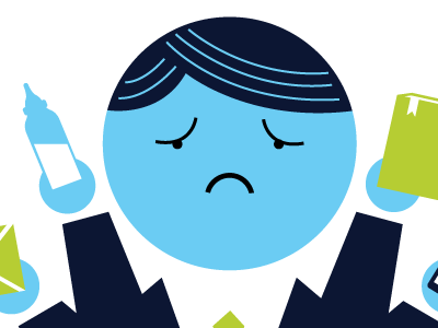 Stressed business corporate dad human icon illustration stressed work