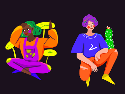 Colorful people design illustration ui