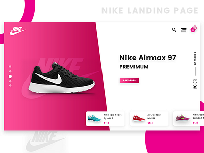 Nike landing page