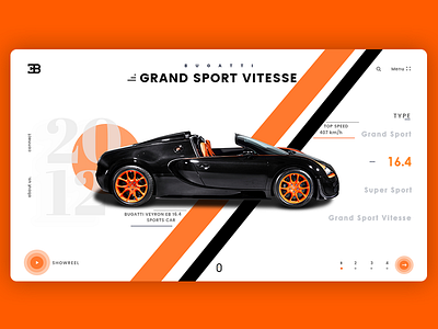 Bugatti Veyron branding design car design desktop identity landing page typography ui ux website