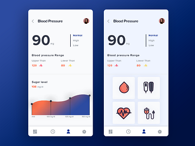 Health app app blood pressure clinic clinical design doctor health health app healthcare heart identity illustration medical medical care mobile app mobile apps ui ux