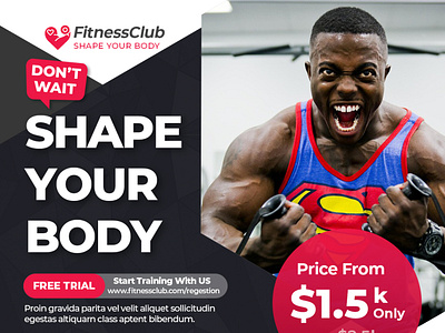 Fitness Instagram Post Banner fitness instagram post banner fitness instagram post banner