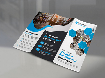 Trifold Brochure 3 fold a4 advertisement advertising agency brochure business clean company consultant corporate design financial handout marketing modern multi multipurpose pamphlet photoshop