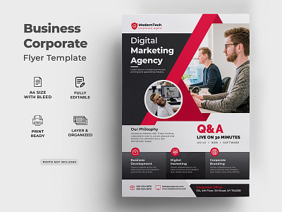 Corporate Business Flyer a4 advertisement advertising agency business business flyer clean company consultant corporate corporate flyer creative