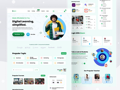 Elearn- Elearning Landing Figma Template