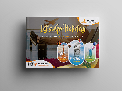 Travel & Vacation Flyer Template. adventure advertisement agency beach booking business company flight flyer holiday holiday flyer hotel
