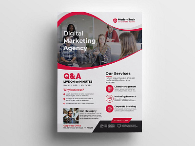 Corporate Business Flyer a4 advertisement advertising agency business business flyer clean company consultant corporate corporate flyer creative