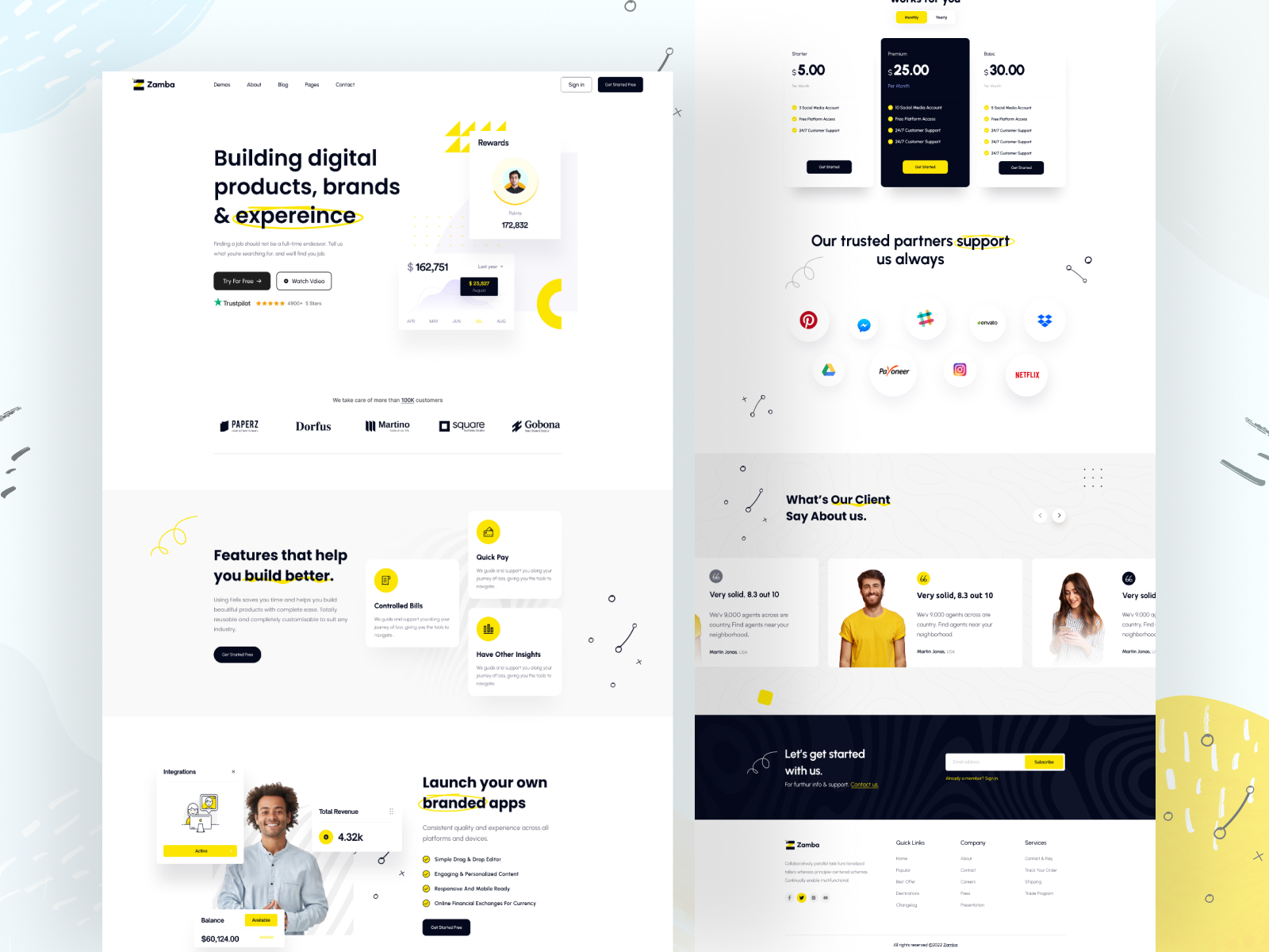 Zamba – Multipurpose SaaS Website Figma Template (V1) by AJOY Sarker🏅 ...