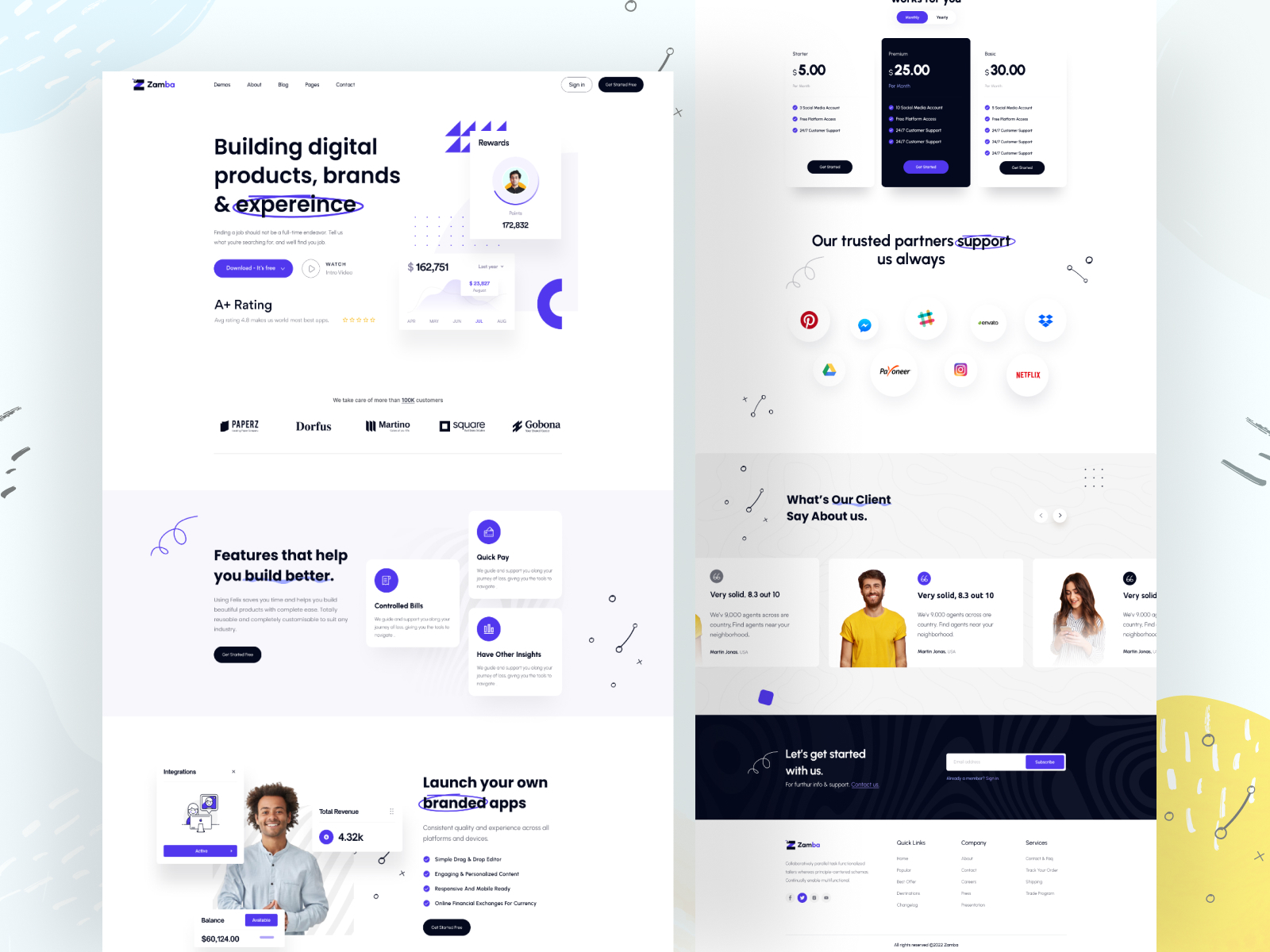 Zamba – Multipurpose SaaS Website Figma Template (V2) by AJOY Sarker🏅 ...