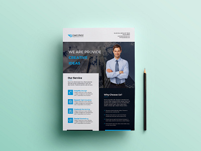 Corporate Business Flyer business business card clean cmyk corporate creative design designer illustration logo visiting card