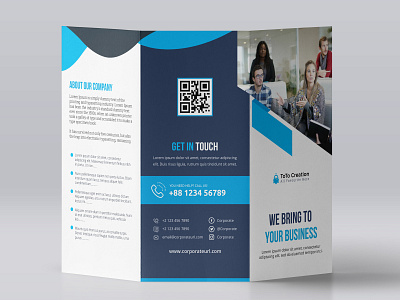 Corporate Trifold Brochure a4 agency branding brochure business clean concept corporate corporate brochure creative diagonal indesign letter marketing media modern multipurpose photoshop print brochure print ready