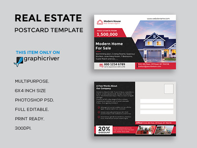 Real Estate Postcard Templates