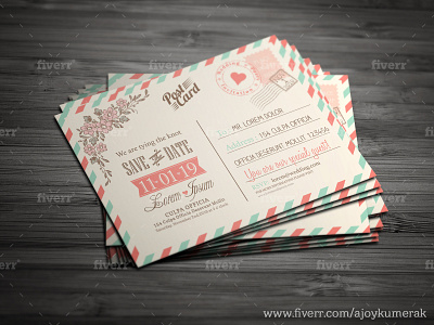 Postcard Design business clean corporate creative design print ready professional visiting card