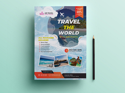 Travel Flyer adventure advertisement agency beach booking business company flight flyer holiday holiday flyer hotel island leaflet operator package pamphlet poster prospectus summer