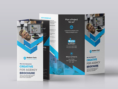 Trifold Brochure a4 advertising branding brochure business business brochure clean company corporate creative customizable design financial letter marketing modern multipurpose print print ready pro