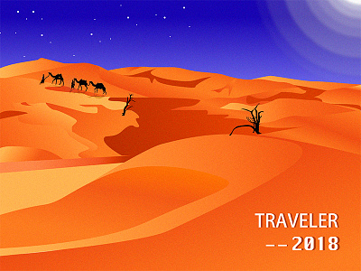 New Shot - 04/14/2018 at 02:57 AM blue desert illustration people travel