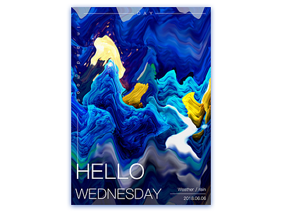 Hello Wednesday poster typesetting，