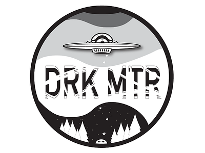 DRK MTR Sticker Design apparel black and white illustrator line art sticker design