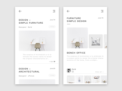 Furniture conceptual design