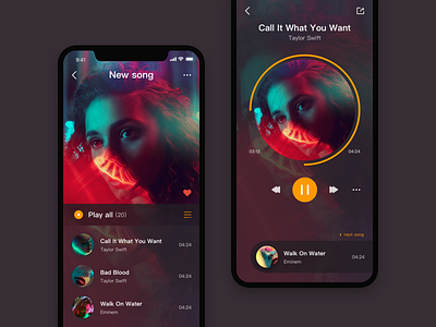 Daily exercise 5/100 days-Music application-Iphone X