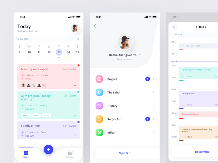 Schedule Application by Jack W. for Queble on Dribbble