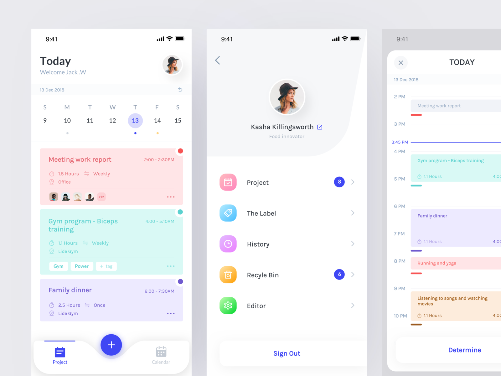 Schedule Application by Jack W. for Queble on Dribbble