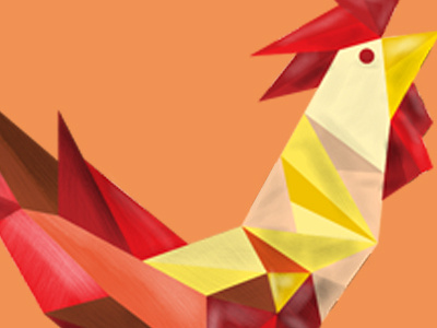 Rooster geometric illustration rooster textures