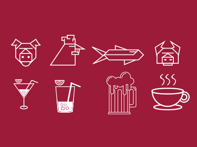 Restaurant Icon Set beer icon iconset illustration illustrations restaurant