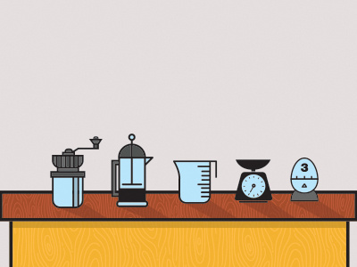 Tools of The Trade coffee flat vector