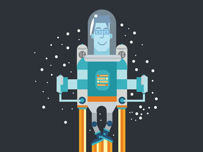 Lt. SpaceJohn astronaut illustration space vector