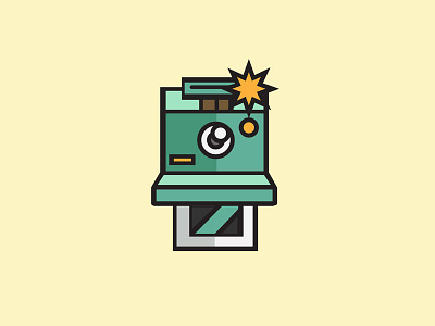 Cheez icon illustration polaroid vector