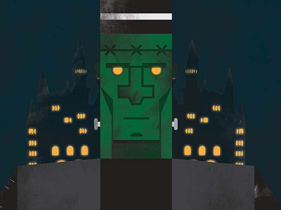 Franky Frank frankenstein halloween illustration