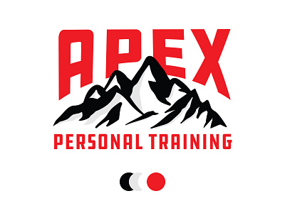 Apex Personal Training branding color fitness flat logo mountains vector