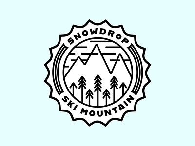 Ski Mountain Logo branding dailylogochallenge design graphic design illustration illustrator logo