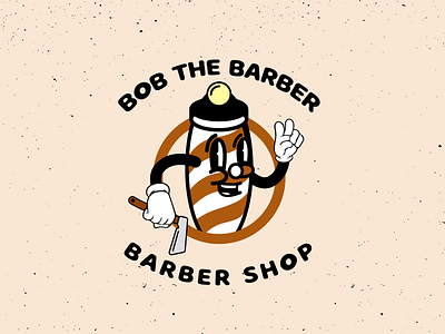 Barber Shop Logo branding dailylogochallenge graphic design illustration illustrator logo mascot retro vector vintage