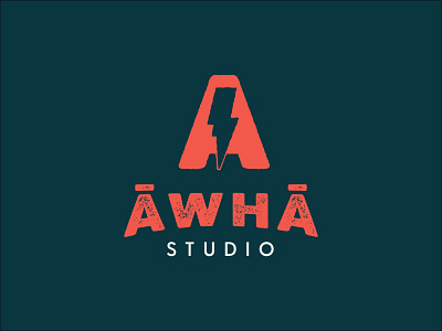 ĀWHĀ Studio agency branding flash grunge illustrator logo storm