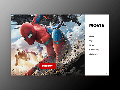 Movie site button clean design site web