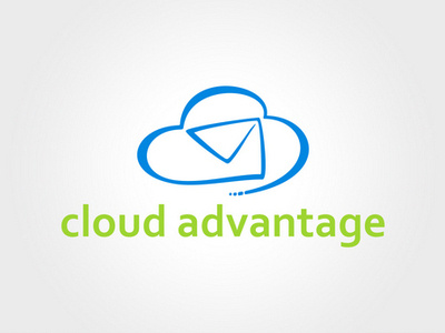 Cloud Advantage Logo cloud logo logo design mail