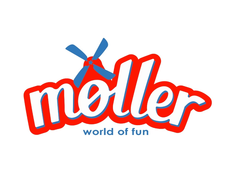 Møller Logo animated logo stars windmill