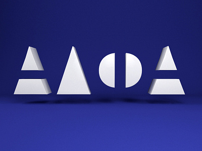 АЛФА logo 3d geometric logo shapes