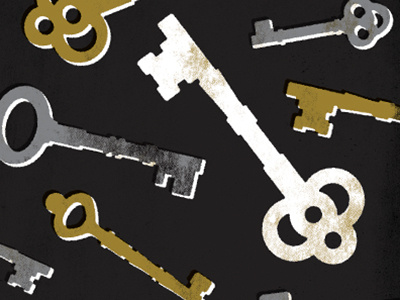 Lock & Key gigposter illustration illustrator keys poster screenprint silkscreen