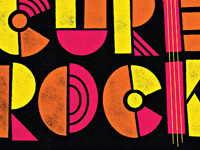 Cure Rock gigposter illustration illustrator lettering music typography