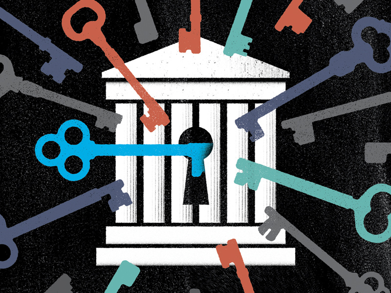 Unlocking Potential higher education editorial graduation university education icons illustration illustrator