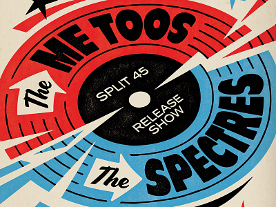 Me Toos x Spectres gigposter illustration illustrator music record vinyl