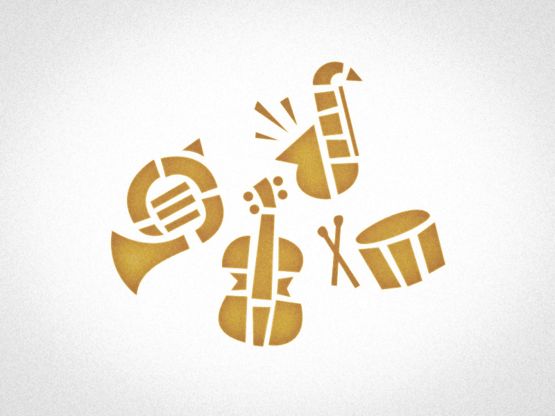 Brass Bonanza orchestra music instrument illustrator illustration