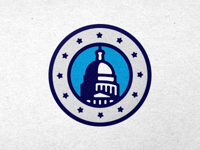 Capitol Building Badge badge icon illustration illustrator logo