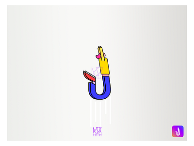36Types - Letter- J (ASR Design) asrahim branding cartoon portrait cartooning flat illustration illustrator jump letter logo type ui vector